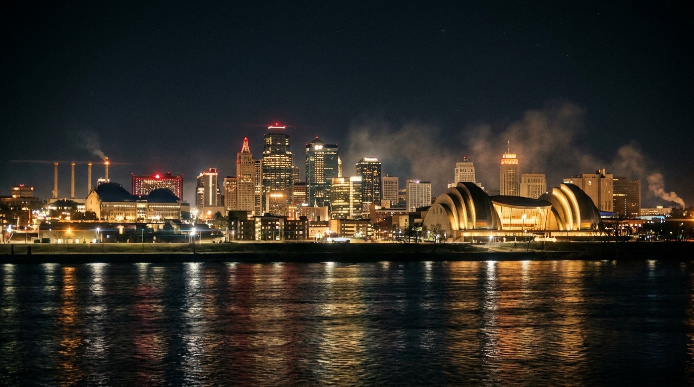 Downtown Kansas City at night